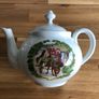 Porcelain Teapot depicting Irish Jaunting Car Image 2