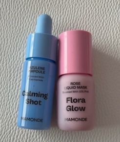 Mamonde Azulene Ampoule calming shot 10ml & Rose liquid mask flora glow 15ml