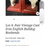 Vintage Cast Iron Bulldog Bookends Image 4