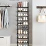 Shoe Rack, 10-Tier Metal Shoe Storage Organiser, Customisable Design, Metal Frame, Space-Saving Rack, for Dressing Room, Hallway, 30 x 45 x 174 cm, available in Black/Grey (FREE POSTAGE) Image 2