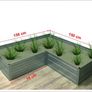 Raised flower beds for greenhouses galvanised steel Image 9