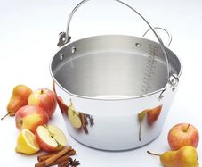 Jam Pan, Home Made Maslin/Jam Pan for Induction Hob with Recipe in Gift Box, Stainless Steel, 9 litres, Silver
