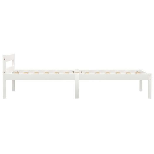 Bed Frame with 2 Drawers White Solid Pine Wood 120x200 cm