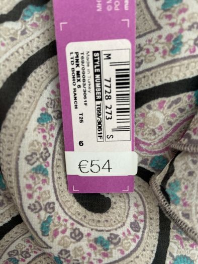 Brand New M&S Pink Mix Boho Ranch Dress Size 6