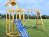 Playhouse with Slide Swing Ladder 285x305x226.5 cm