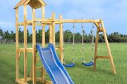 Playhouse with Slide Swing Ladder 285x305x226.5 cm