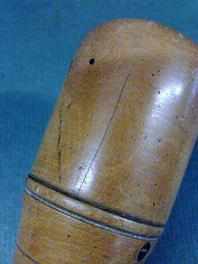 Old boxwood and brass tool pad with tools