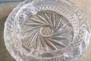 Vintage Haevy Bohmien Crystal Ashtray.
