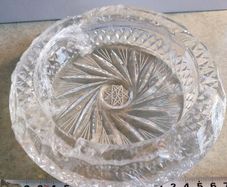 Vintage Haevy Bohmien Crystal Ashtray.