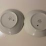 Pair of little Vintage China cmeilow  floral dishes Image 2