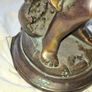 Antique 19th Century Bronze patinated metal sculpture in the style of Bacchus with Cymbals after the French sculptor Clodion Image 5