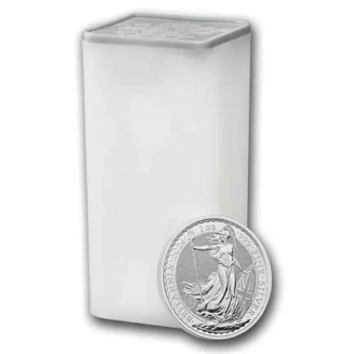 2026 Great Britain Tube of 25 - Britannia 1 oz Silver Bullion Coin