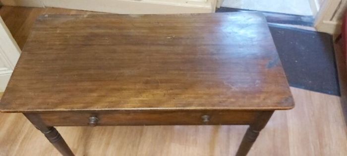 Vintage Wooden Table With Drawer