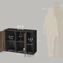 Sideboard Storage TV Cabinet with LED Lighting With Adjustable Shelves Image 2