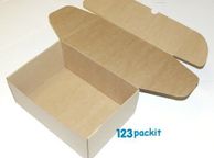 main image for ad Lot of 5 LARGE all brown e-commerce Shipping Boxes Eco-Friendly cardboard retail box for online shop, online retail kraft Size Large 38 cm x 26 cm x 16 cm