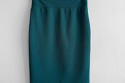 Pre Owned Emery Rose Teal Textured Pencil Skirt