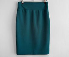 Pre Owned Emery Rose Teal Textured Pencil Skirt