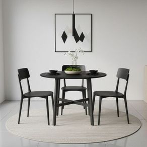 Dining table round wooden