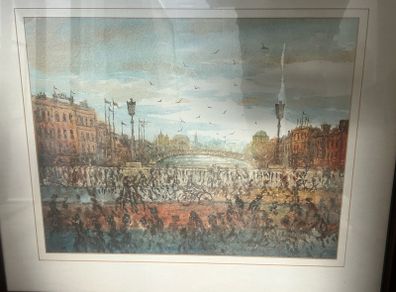 Watercolour of O'Connell Bridge