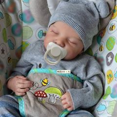 Reborn Dolls Boy - 18 Inches Handmade Washable Reborn Babies Soft Vinyl Body with Anatomically Correct, Reborn Baby Doll Looks Like a Real Baby (FREE SHIPPING)