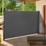 Retractable Sun Side Awning Screen Fence - Patio Garden Wall Balcony Screening Panel Outdoor Blind Privacy Divider (3x1.8M, Grey Image 3