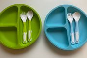 Feeding set, plate