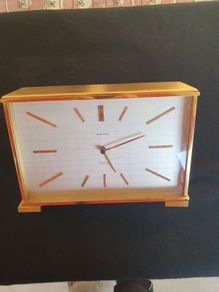 Garrard of London Mid-Century Swiss Quartz Mantel Clock - Sold Brass