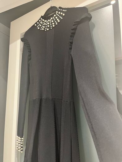 River Island Pearl Detail Dress (Size 12)