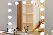 Makeup Mirror with LED Lights,Hollywood Vanity Mirror with 13 Bulbs,3 Color Modes, Touch Screen Control, Hollywood Mirror,Light up Mirror For Bedroom(52x41CM,Silver)