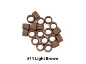 Micro Rings With Screw For Hair Extension I Tip Beads - 4.5mm - Light Brown #11