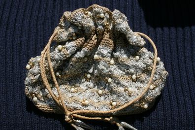 Vintage Handbag, Wedding Pouch, Crochet Purse, Bride Pouch, Bridesmaid Bag, Party Bag, Evening Bag