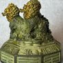 Vintage Feng Shui Triple Qilin Sculpture - Patinated Bronze, Signed Image 3
