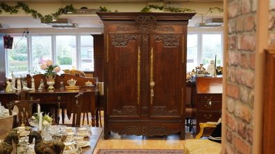 Antique French Oak Armoire / Press