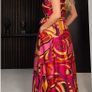Sleeveless Print Shirt Maxi Dress - Size 10 Image 2