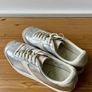 M&S silver leather sneakers size 4 Image 6