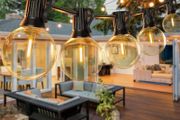 Festoon Lights Outdoor 100FT, G40 LED String Lights Mains Powered with 50+2 Plastic Bulbs,Waterproof Connectable Outdoor String Llights for Garden,Porch, Backyard,Bistro (FREE POSTAGE)