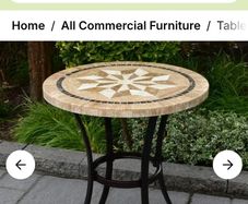 Marble Top Garden Bistro Table