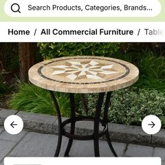 Marble Top Garden Bistro Table