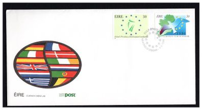 1990 Ireland Ireland's Presidency of the European Communities & European Year of Tourism Commemorative Stamps An Post First Day Cover (FDC)