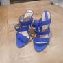 Cobalt blue sandals- suede Image 5