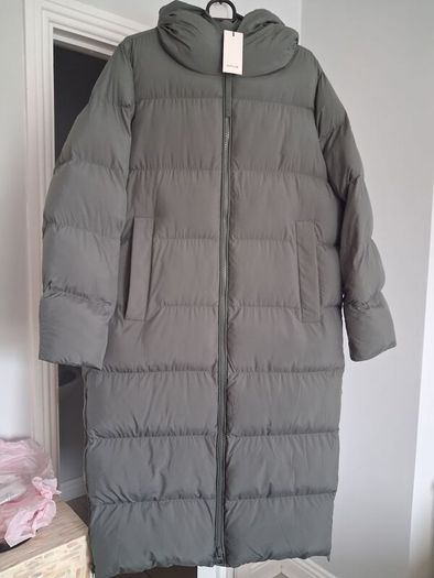 Opus Hubina Longline Puffer Coat - Sage Green - Size 38 UK 12 - BNWT RRP 240