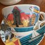 Magda Beneda Hand Painted Cup and Saucer Image 3