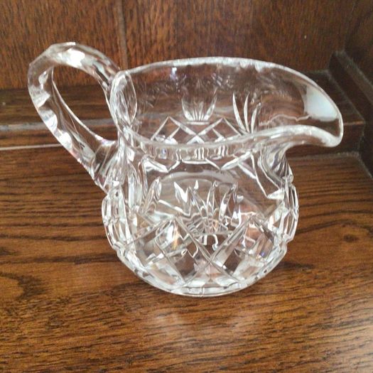 Cut Lead Crystal milk jug