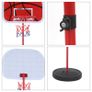 Free Stand Portable Max 1.5m Adjustable BASKETBALL Hoop Goal Adjustable Height Image 6
