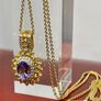 Tanzanite, Yellow Sapphire & White Zircon Pendant with Chain Image 4