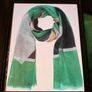 Samoon.  SALE New Scarf From Samoon In Shades Of Jade , Navy And White/ Grey. Reduced Image 8