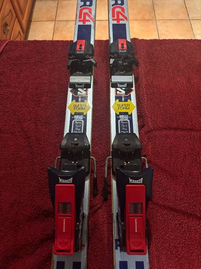Vintage Fischer RC4 Super G Skis 191cm Original Marker Bindings