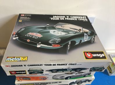 Model Car Jaguar Etype Metal  Kit Burago 1/18