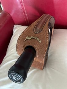 Leather Wine Bottle Holder /Caddy Carrier /Pourer