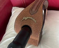 Leather Wine Bottle Holder /Caddy Carrier /Pourer